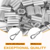 Labeumela 1/4" Aluminum Crimping Loop Sleeve 25PCS, Cable Ferrule Wire