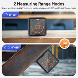 HueparPro Digital Angle Gauge Angle Finder Level with V-Groove Magnetic Base&Backlit LCD Angle Ruler Electronic Table Saw Bevel Gauge Protractor Inclinometer for Construction, Woodworking, Machinery