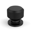Amerdeco 10 Pack Matte Black Knurled Cabinet Knobs Kitchen Cabinet