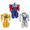 Transformers 1-Step Flip Heroes 3-Pack, 4-Inch Wheeljack, Bumblebee, and Optimus