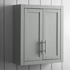 Crosley Furniture Savannah Wall Cabinet, Gray