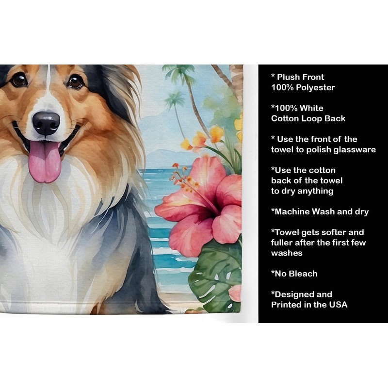 Sheltie Luau Kitchen Towel