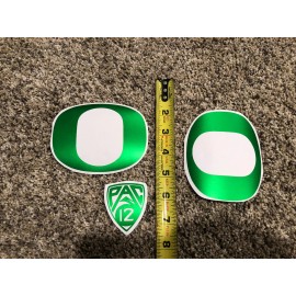 Oregon Ducks Full Size Football Helmet Decals Satin Chrome PAC12