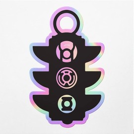 Holographic Decal Stickers of Stop Lantern Light Premium Waterproof Vinyl Decal Stickers for Laptop Phone Accessory Helmet Car Window Mug Tuber Cup Door Wall Decoration ANDVER303950bHO