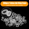 100 Unidades de Anillos de Tinta para Tatuajes, Vasos Desechables