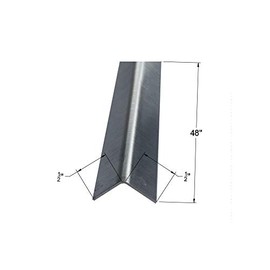 Brushed 304 Stainless Steel Corner Guards, 48" Wall Protectors, 20ga & 16ga, Available in 1/2" to 4", Multi-Pack Options (1, 2, 5, or 10) (10, 1/2 x 1/2, 20ga, No Hug Edges)