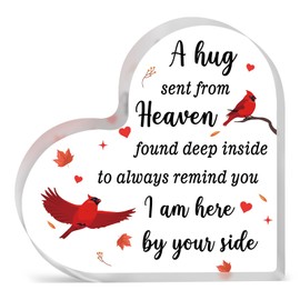 Cardinal Gifts Memorial Plaque Gifts For Loss Of Loved One Bereavement Gift For Loss Of Mother Dad In Heaven Acrylic Memorial Plaque Funeral Keepsake