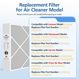 20x25x5 MERV 16 Air Filter Compatible with Lennox HCC20-28 HVAC System