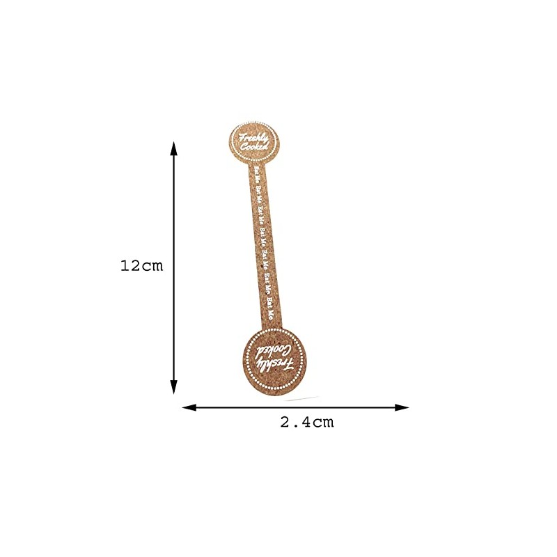 Freshly Cooked Brown Sticker for Baking Cooking Food Packaging (Pack