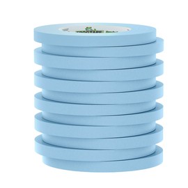 FrogTape 250 Light Blue Moderate Temperature Performance Grade Masking Tape, Medium-High Adhesion, 12mm x 55m, 12 Rolls per Pack