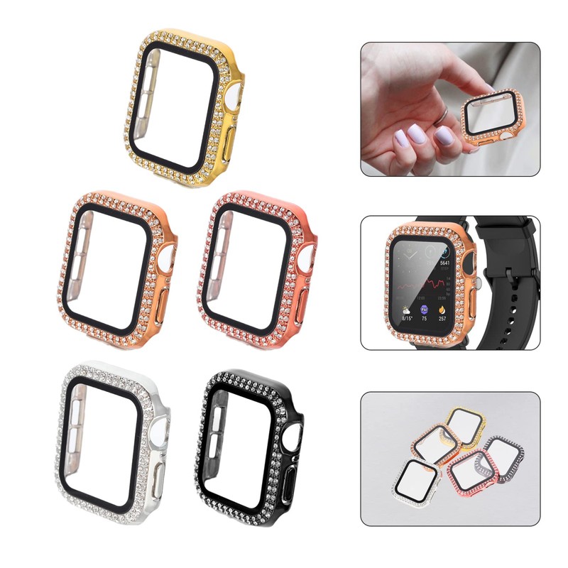 Gatuida 10pcs Glitter Watch Cover Case for Scratch Protector Shell