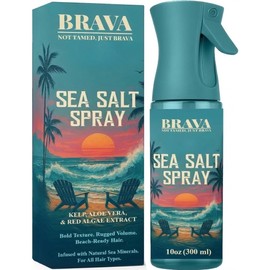 BRAVA Sea Salt Spray for Men - Hair Texturizing Spray - Great Sea Salt Sprays for Hair Men - Adds Effortless Volume and Texture for Men and Women Beach Hair - All Natural - 10 Oz