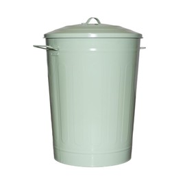 MARKSON 13 Gallon Metal Trash Can with Lid Outdoor Galvanized Steel Green