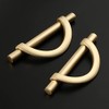 Amerdeco 6 Pack Brushed Gold Cabinet Pulls 3.75 Inch(96MM) Hole