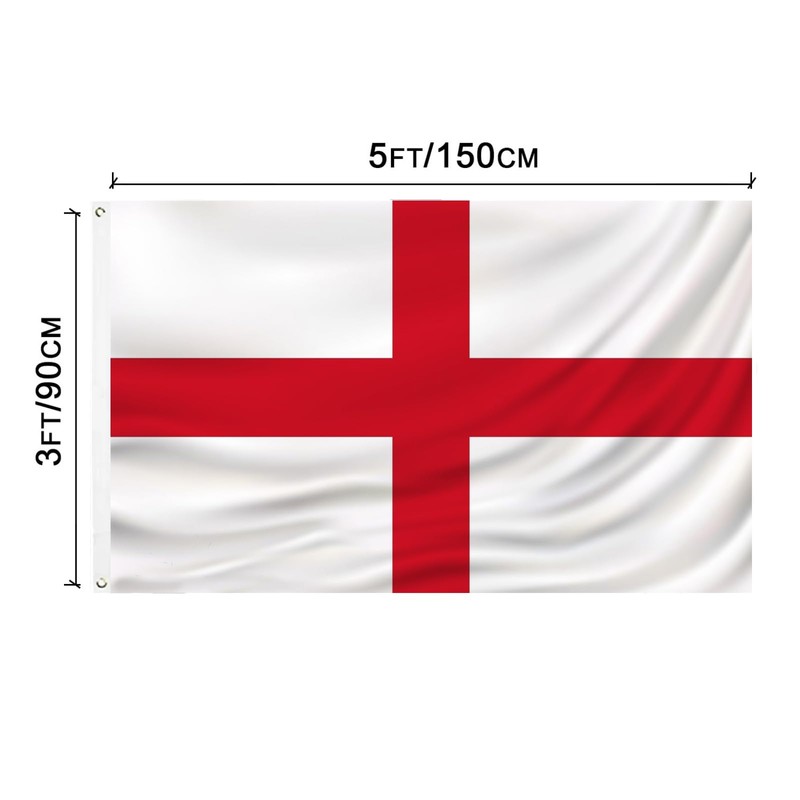 England Flag 3x5-English Flag St George's Cross Flag Polyester outdoor