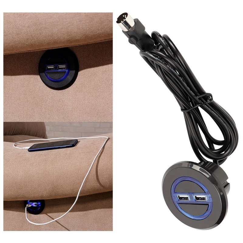 Power Recliner Switch with Dual USB, Electric Recliner Chair Hand