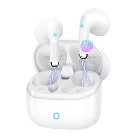 YELKUTT Wireless Earbuds, Bluetooth 5.4 with 50H Playtime, 6 ENC Noise Cancelling Microphone, HiFi Stereo Deep Bass Sound, IP7 Waterproof Ultra-Light In-Ear Headphones for Sports Running Gym