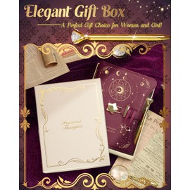 Diary with Lock and Keys for Girls and Women, Locking Diary for Gift Ideas with Gift Box and Pen and Bookmark, Journal for Women with 360 Kraft Pages, B6 Refillable Notebook with Lock for Writing (Bordeaux)