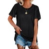 Black Tshirts for Women Crewneck Loose Fit Tops Lightweight Tees