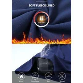 BALEAF Women's Running Hiking Gear Ski Mask Long Sleeve Cowl Neck Thermal Tops Cold Weather Turtleneck Blue M