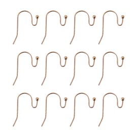 Pandahall 100pcs Antique Bronze Brass S Hook Ball-End Earwire Earring Hooks for Earring Dangle Making