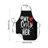 EUBEISAQI Couple Aprons for Valentine's Day | Adjustable Kitchen Couples