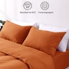 Hafaa Pillowcases 2 Pack Brushed Microfiber Rust Pillow Cases with