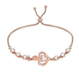 AIWENXI Rose Flower Adjustable Urn Bracelet for Ashes Birthstone Stainless Steel Cremation Jewelry Memorial Keepsake Locket Urns Bracelet Jewelry for Men Women Gifts