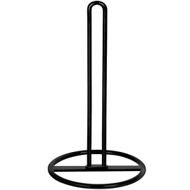 Kitchen Roll Holder Free Standing, OBODING, Paper Towel Holder Countertop, Black Kitchen Towel Holders for Standard and Large Sized Rolls, for Kitchen Countertop and Dining Table (Black)