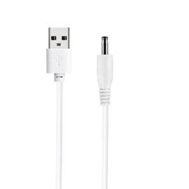 AZJCKEW Moon Lamp Charger Cable Compatible with Kids Star Projector Night Light, USB to DC 5V Charging Cord for 3D Moon Lamps and LED Nightlight Decorations, 5FT White Cable