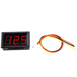 3 Wire Voltmeter DC 0-100 V Mini Voltage Measurement 0.56 Inch LED Display Digital Volt Panel Meter with Reverse Polarity Protection (Red)