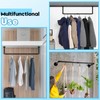 Boshangjia Industrial Pipe Clothes Rack Wall Mounted Clothing Rack Set