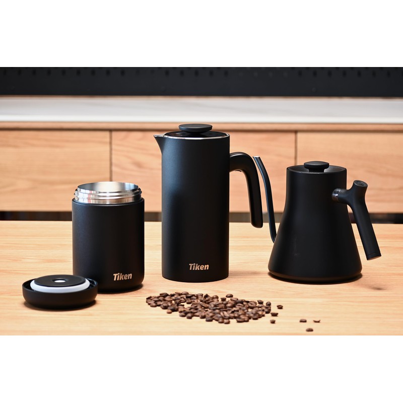 Tiken Airtight Coffee Canister Compact Size for Outdoors - Double