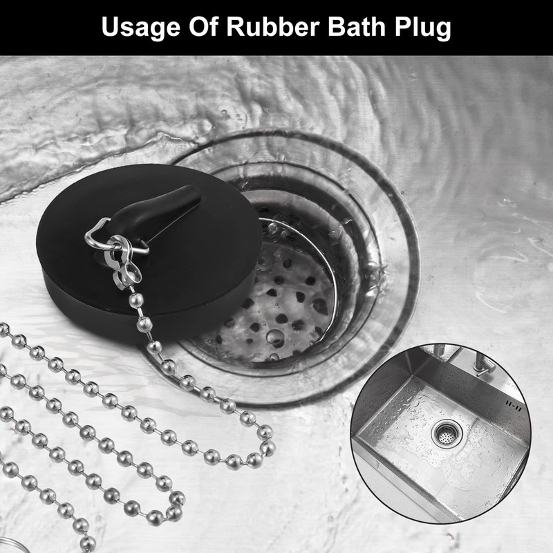 Fuyamp 2 Pcs Drain Stopper Sink Plug, Universal Bath Plug