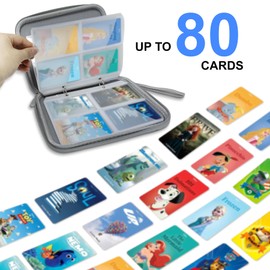 WTVIDAS Yoto Card Case for Yoto Cards,Yoto Card Holder 80 Pockets with Removable Sleeves,Portable Travel Card Storage Bag for Yoto Mini Cards