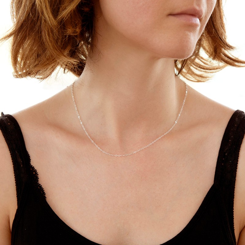 Tuscany Silver Women's Sterling Silver Diamond Cut Trace Chain of