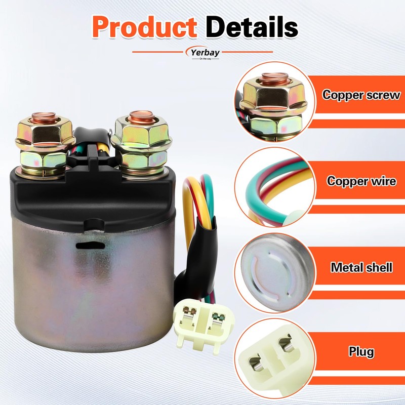2pcs Starter Solenoid Relay for Honda TRX500 Foreman 500 2005-2009