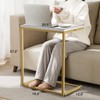 Pipishell C Shaped End Table 27 inches High, Side Table
