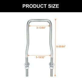 lifgarfe Trailer Spare Tire Mount Bracket U-Bolt Tire Carrier Holder Fit for Side Mount 4 or 5 Lug
