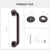 2 Pack Grab Bars for Wall Oil Brown, Safety Shower