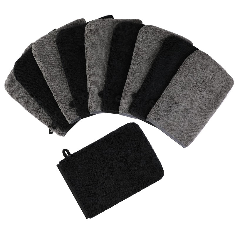 PHOGARY Pack of 10 Microfibre Body Wash Mitts Set, Flannels