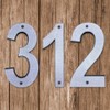 Hy-Ko 6” Classic Reflective Plastic House Number, Modern Raised Numbers