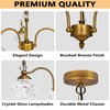 Montex Vintage Pendant Light Fixture 3/5 Lights Gold Brass Vintage