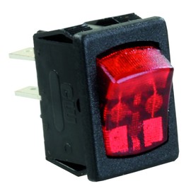 JR Products 12765 Red/Black SPST Mini-Illuminated On/Off Switch
