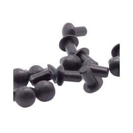 Rubber Silicone Push in Bumpers - Round Mini Rubber Feet Bumpers Fits 5/32" Hole x 5/16" OD x 1/8" Height - Push-in Rubber Bumper Feet (12)