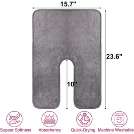 DEAYOU Paquete de 6 toallas faciales para esteticistas, toallas de spa en forma de U para faciales, toallas faciales de microfibra suave para vapor de spa, peluqueros, salones de belleza, cuidado de