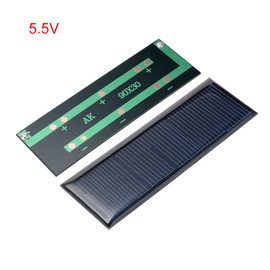 uxcell 5Pcs 5.5V 60mA Poly Mini Solar Cell Panel Module DIY for Light Toys Charger 90mm x 30mm