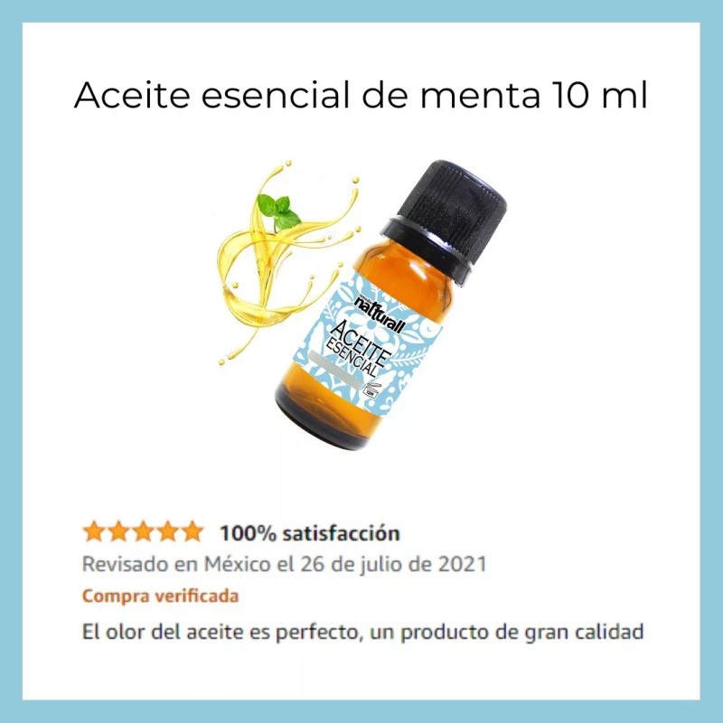 Natturall Aceite Esencial Difusor Aromaterapia Lavanda Menta Eucalipto