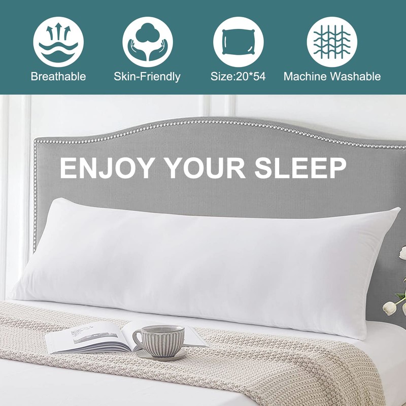 DOWNCOOL Large Body Pillow Insert- Breathable Full Body Pillow for