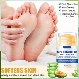 ASMAYSA 2Pcs 60% Urea Foot Cream Set, Hydrating Lotion Stick Balm, Hand and Foot Cream Urea Moisturizer, Moisturizing Cream 60 Percent for Feet Maximum Strength, 40G Each